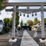 区内最古の石鳥居（北糀谷　子安八幡神社）